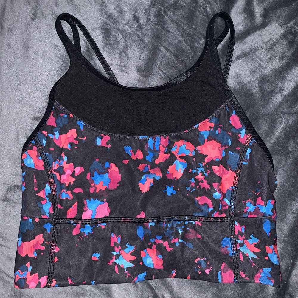 Lululemon Crop Bra! Size 6! Floral and Mesh!